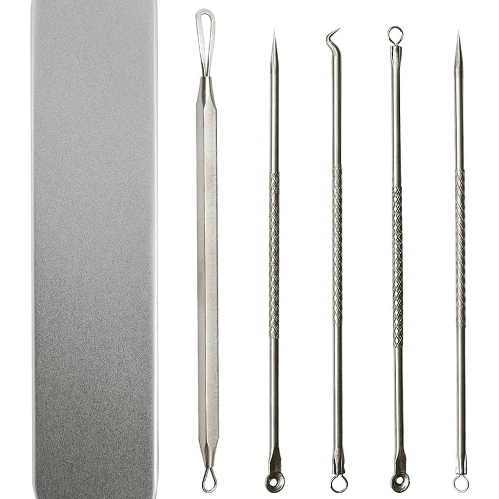 Zit pimple popper tool with extras beauty bag